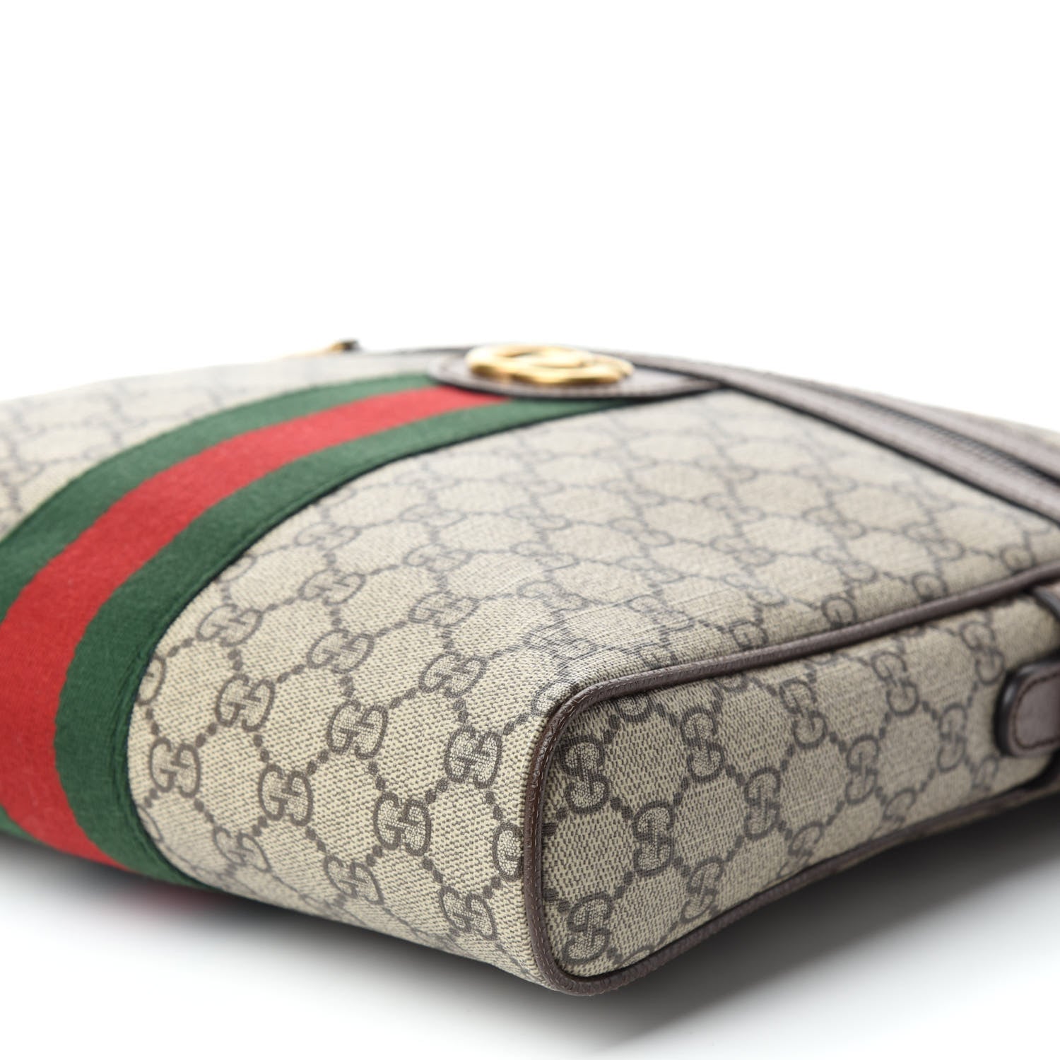 Gucci GG Supreme Monogram Web Medium Ophidia Messenger Bag Brown 7 of 11