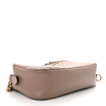 Gucci Calfskin Matelasse Small GG Marmont Chain Shoulder Bag Porcelain Rose 4 of 12
