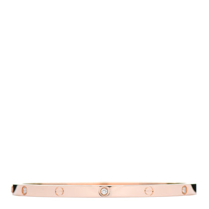 Cartier 18K Pink Gold 6 Diamond Small LOVE Bracelet 16 2 of 3