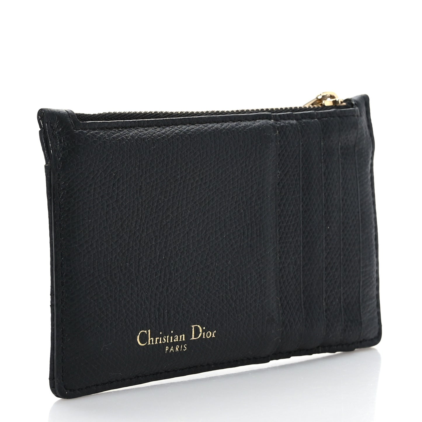 Grained Calfskin Cannage Diorama Wallet Black