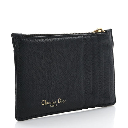 Christian Dior Grained Calfskin Cannage Diorama Wallet Black 3 of 6