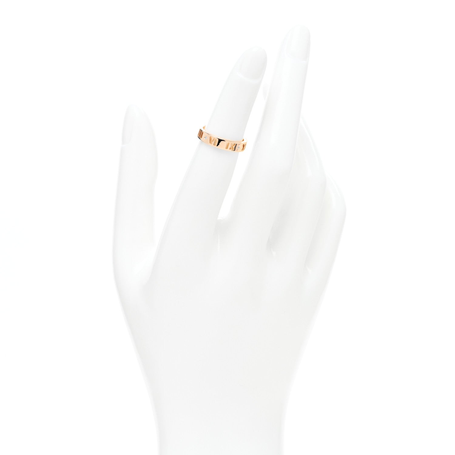 Tiffany 18K Yellow Gold Diamond Atlas Pierced Ring 47 4 2 of 4