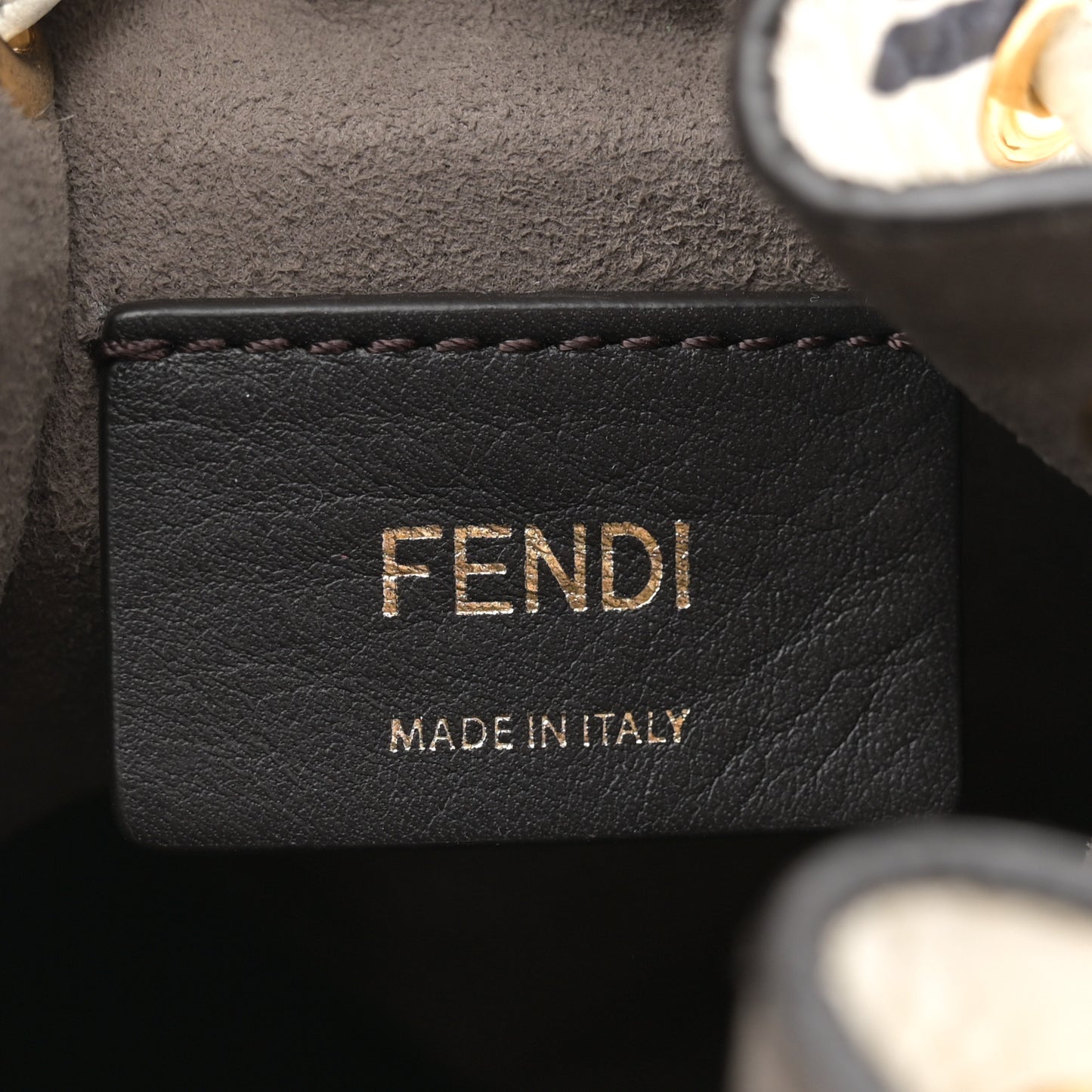 X FILA Vitello F is Fendi Mania Mini Mon Tresor Bucket Bag White