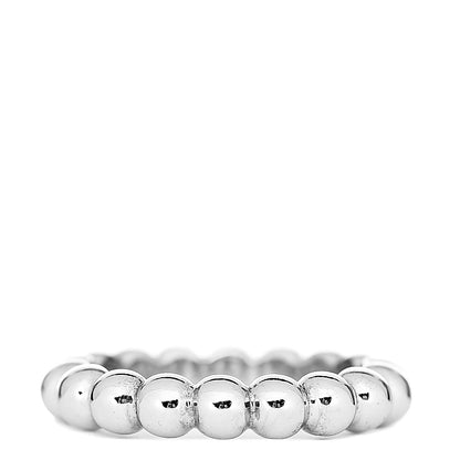 Van Cleef & Arpels 18K White Gold Perlee Ring 47 4 1 of 5