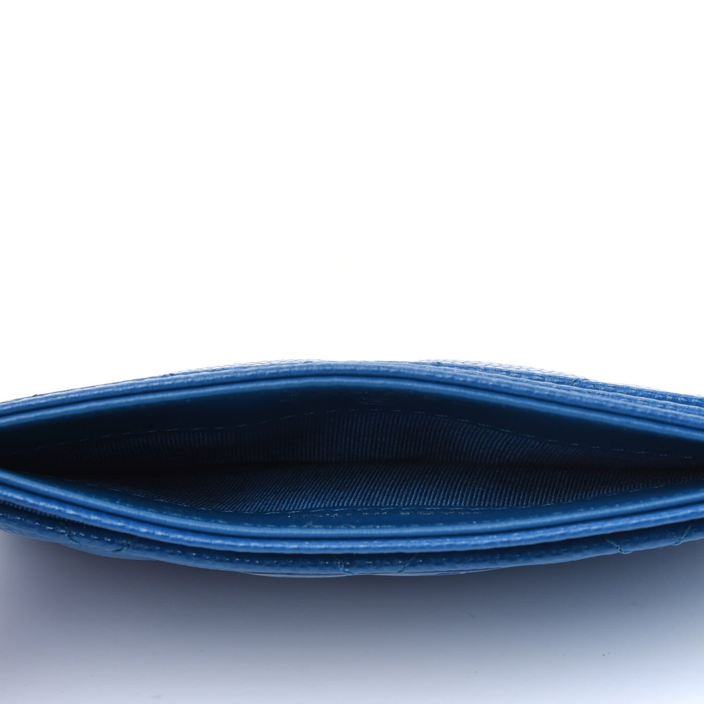 Caviar Quilted My Everything Card Holder Blue