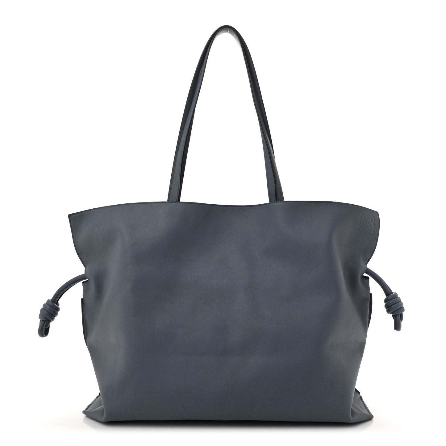 Calfskin Flamenco Knot XL Tote Bag Atlantic Blue