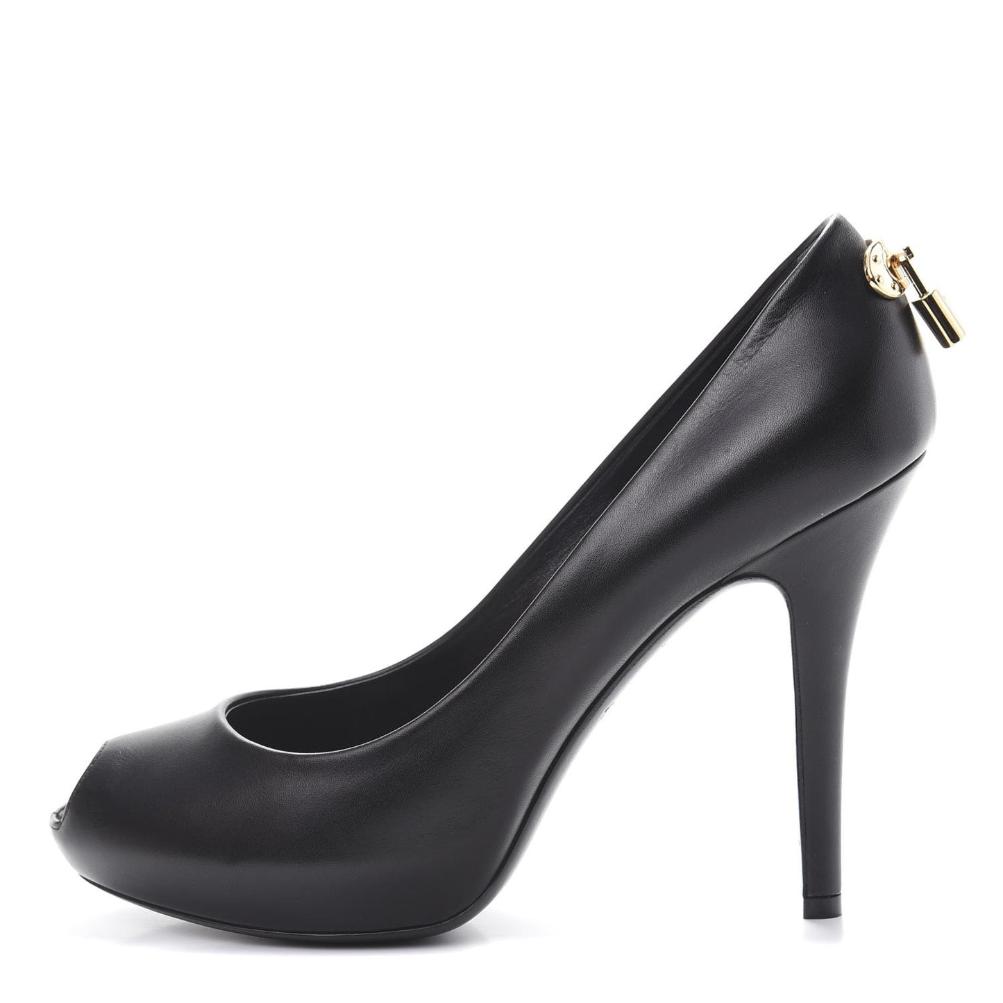 Smooth Calfskin Oh Really Peep Toe Pumps 40 Black