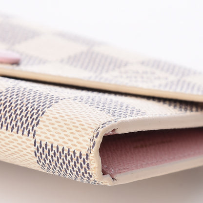 Louis Vuitton Damier Azur Victorine Wallet Rose Ballerine 9 of 9