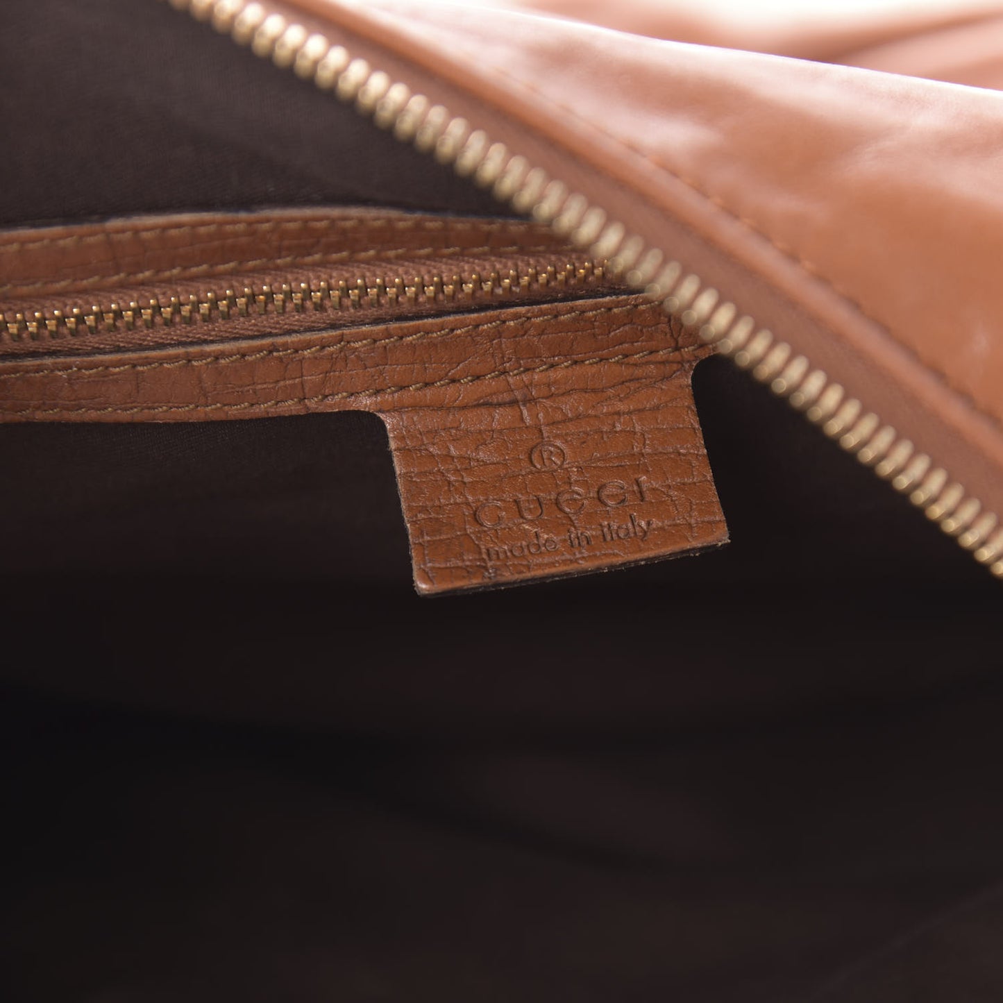 Leather Medium Horsebit Chain Hobo Tan