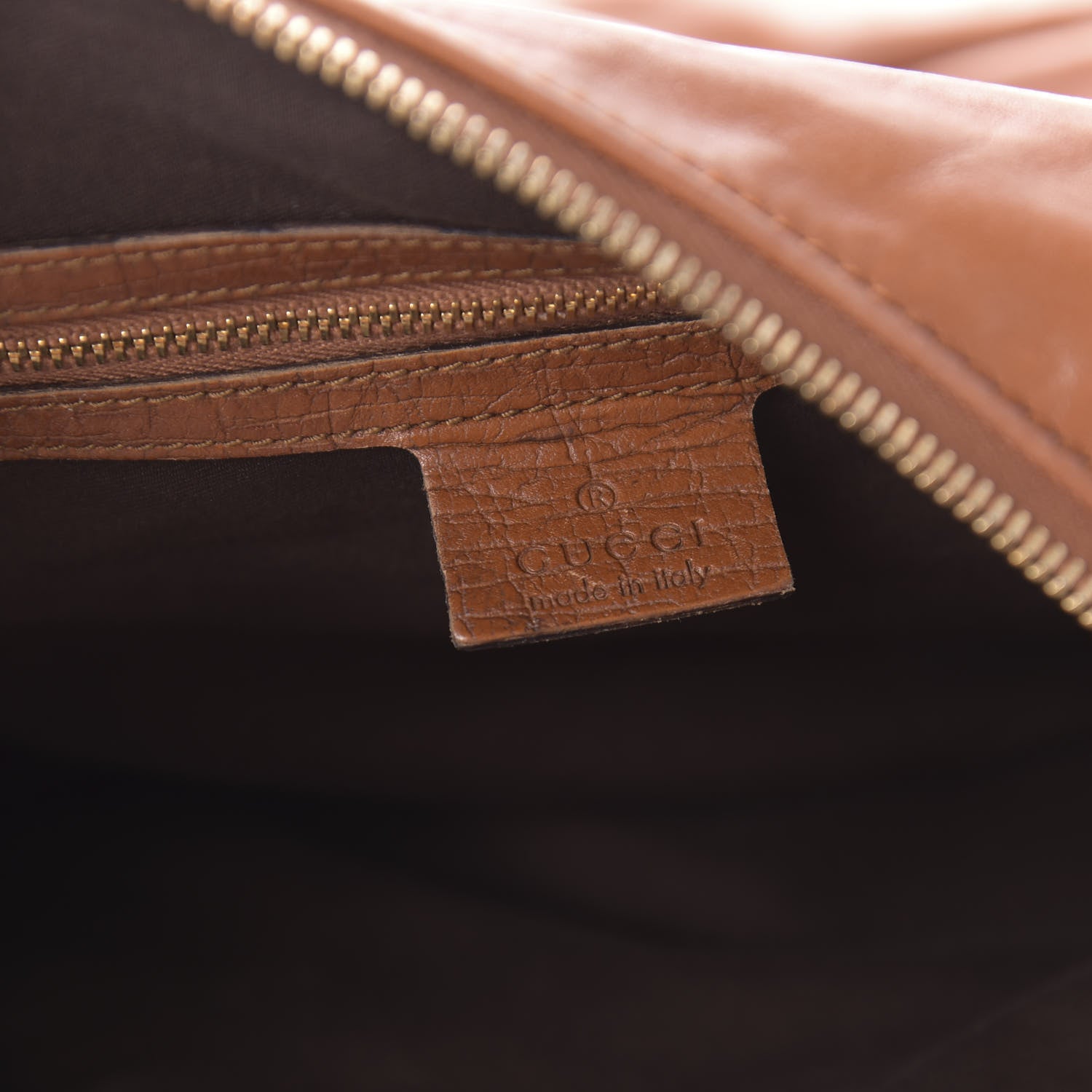 Gucci Leather Medium Horsebit Chain Hobo Tan 8 of 10