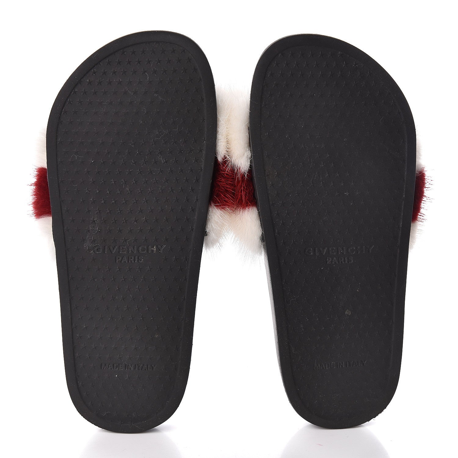 Givenchy Mink Rubber Slide Sandals 36 White Red 9 of 9