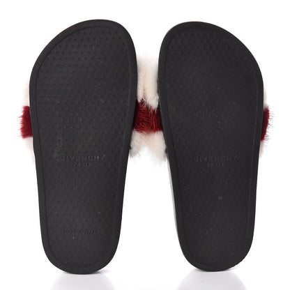 Givenchy Mink Rubber Slide Sandals 36 White Red 9 of 9