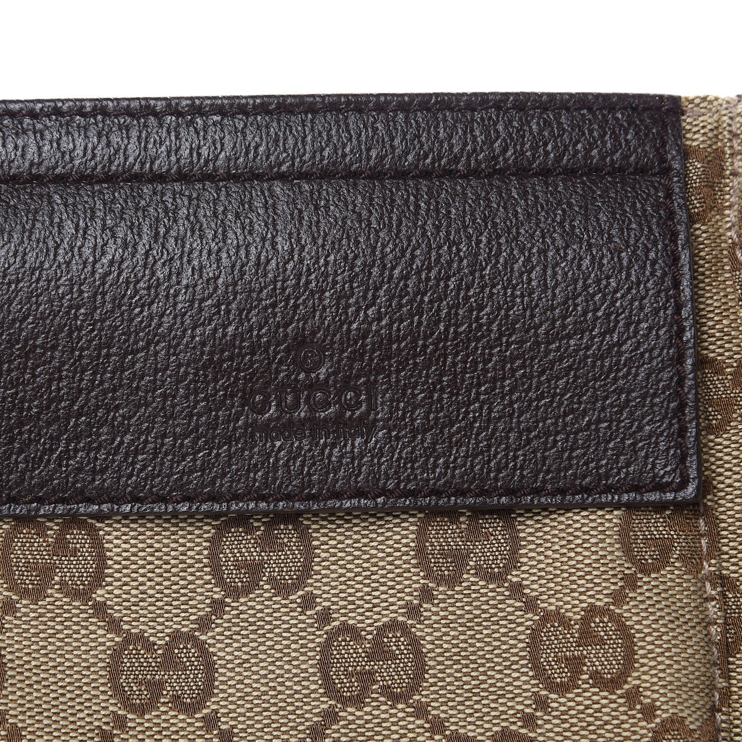 Monogram Web Belt Bag Dark Brown