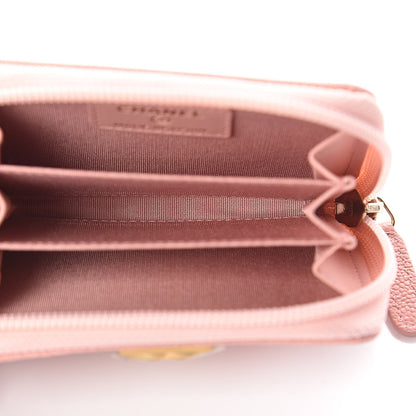 Chanel Caviar Quilted Boy Zip Around Coin Purse Wallet Light Pink 5 of 7
