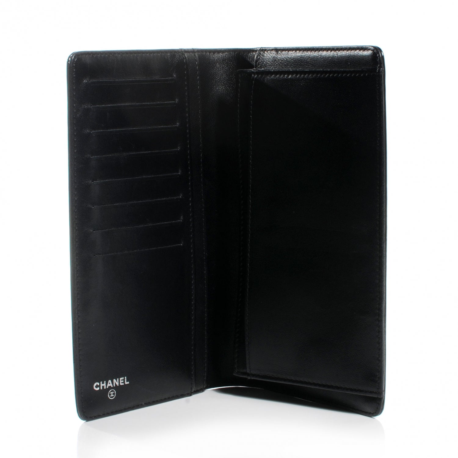 Chanel Patent Calfskin Lucky Symbols Yen Wallet Black 9 of 10