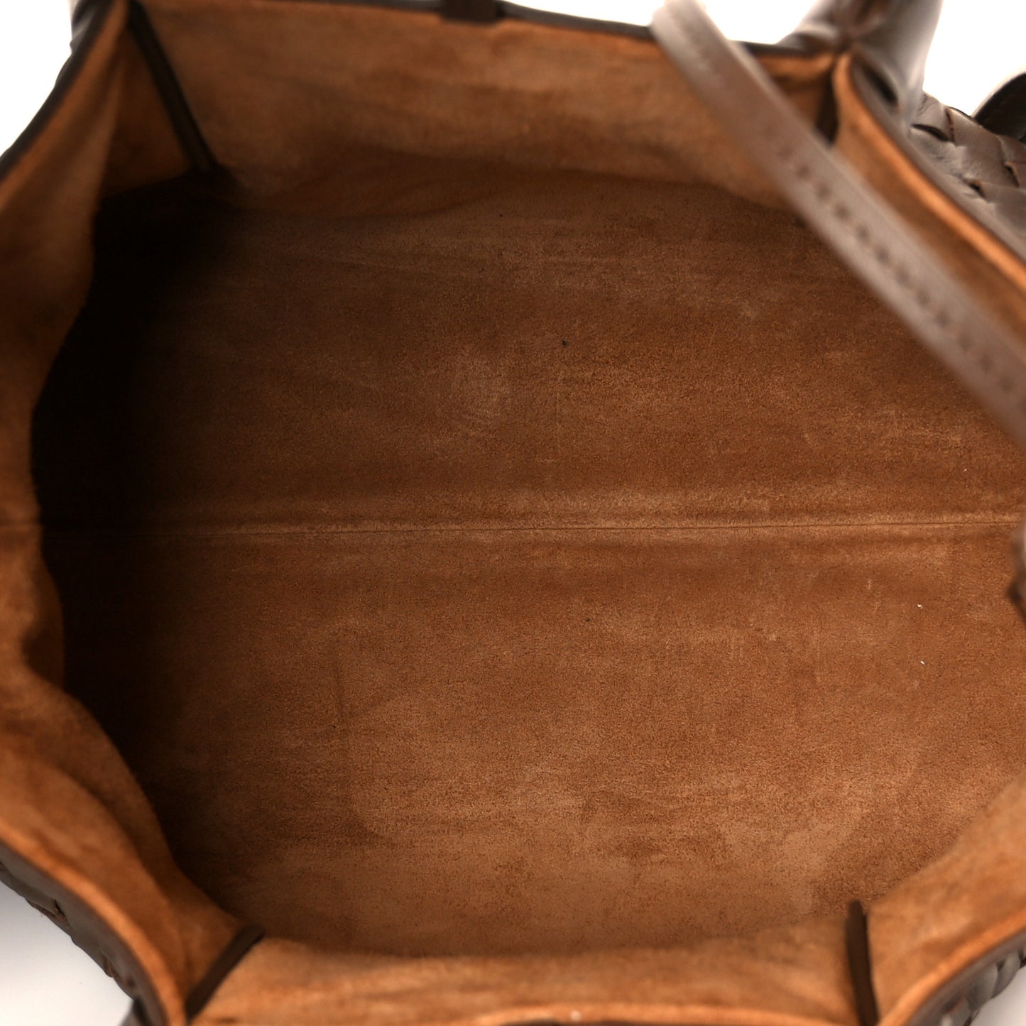 Calfskin Intrecciato Small Pinacoteca Tote Nocciola Amber