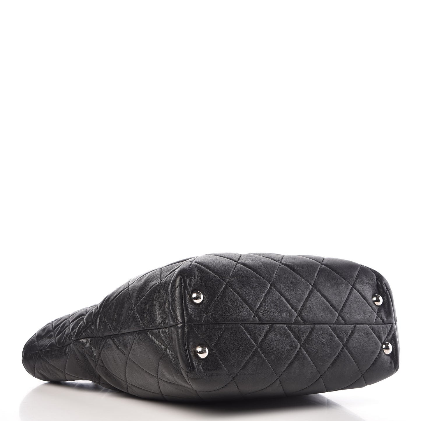 Calfskin Quilted In The Business North South Tote Black