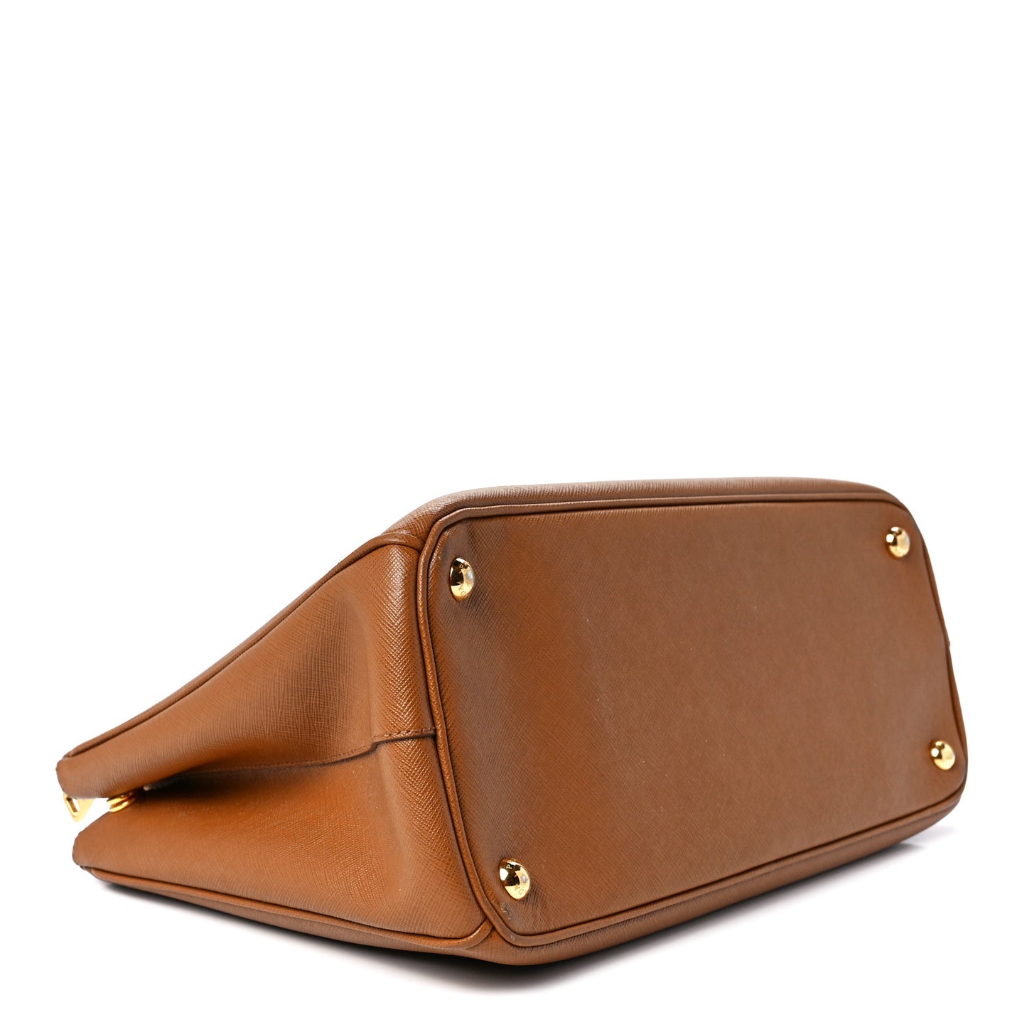 Saffiano Lux Large Galleria Double Zip Tote Caramel