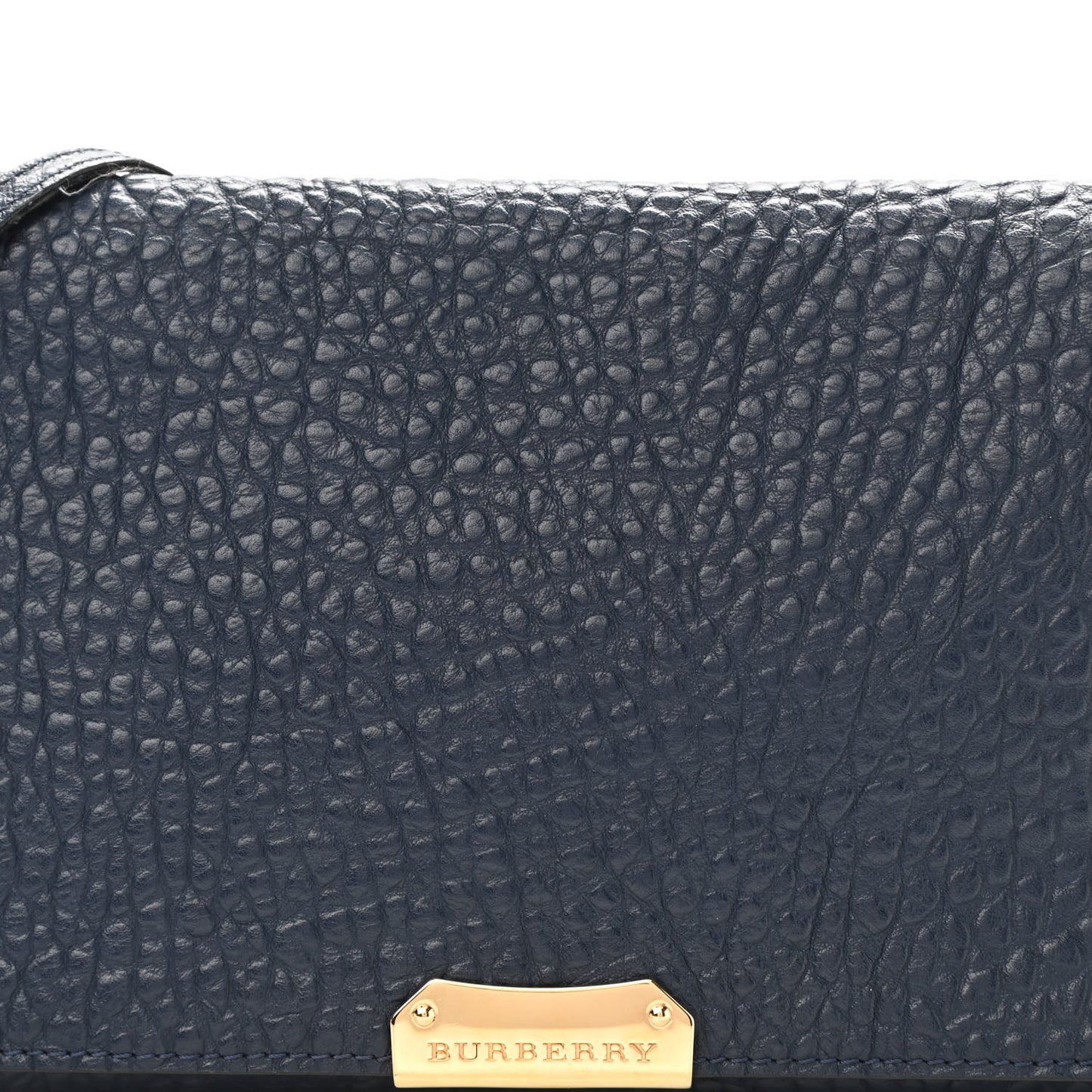 Signature Grain Medium Mildenhall Crossbody Bag Blue Carbon