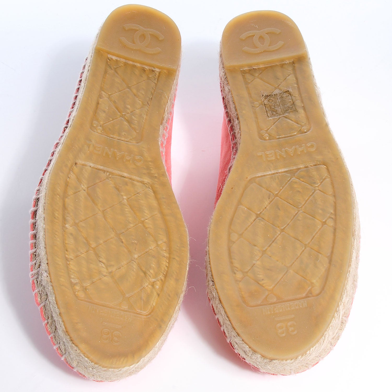 Chanel Suede Lambskin Single Sole CC Espadrilles 38 Pink 5 of 8