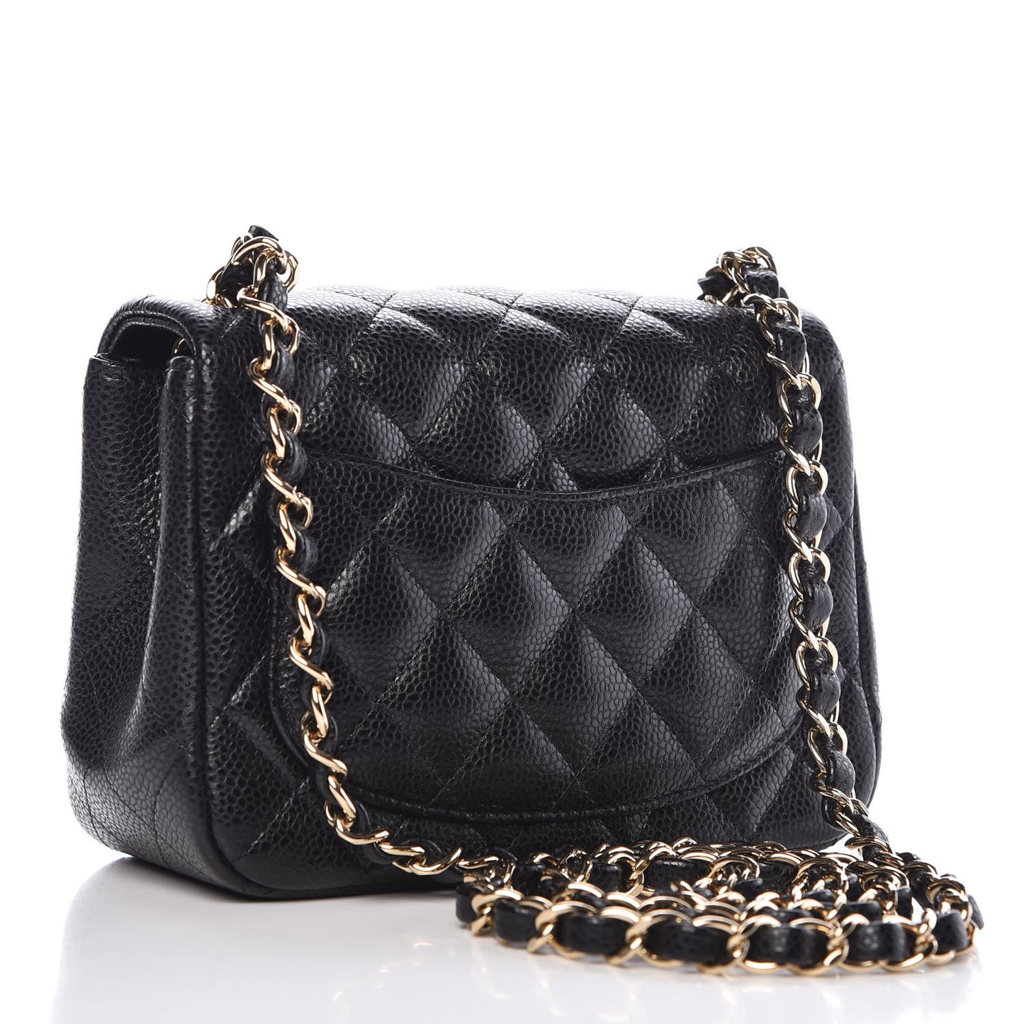 Caviar Quilted Mini Square Flap Black
