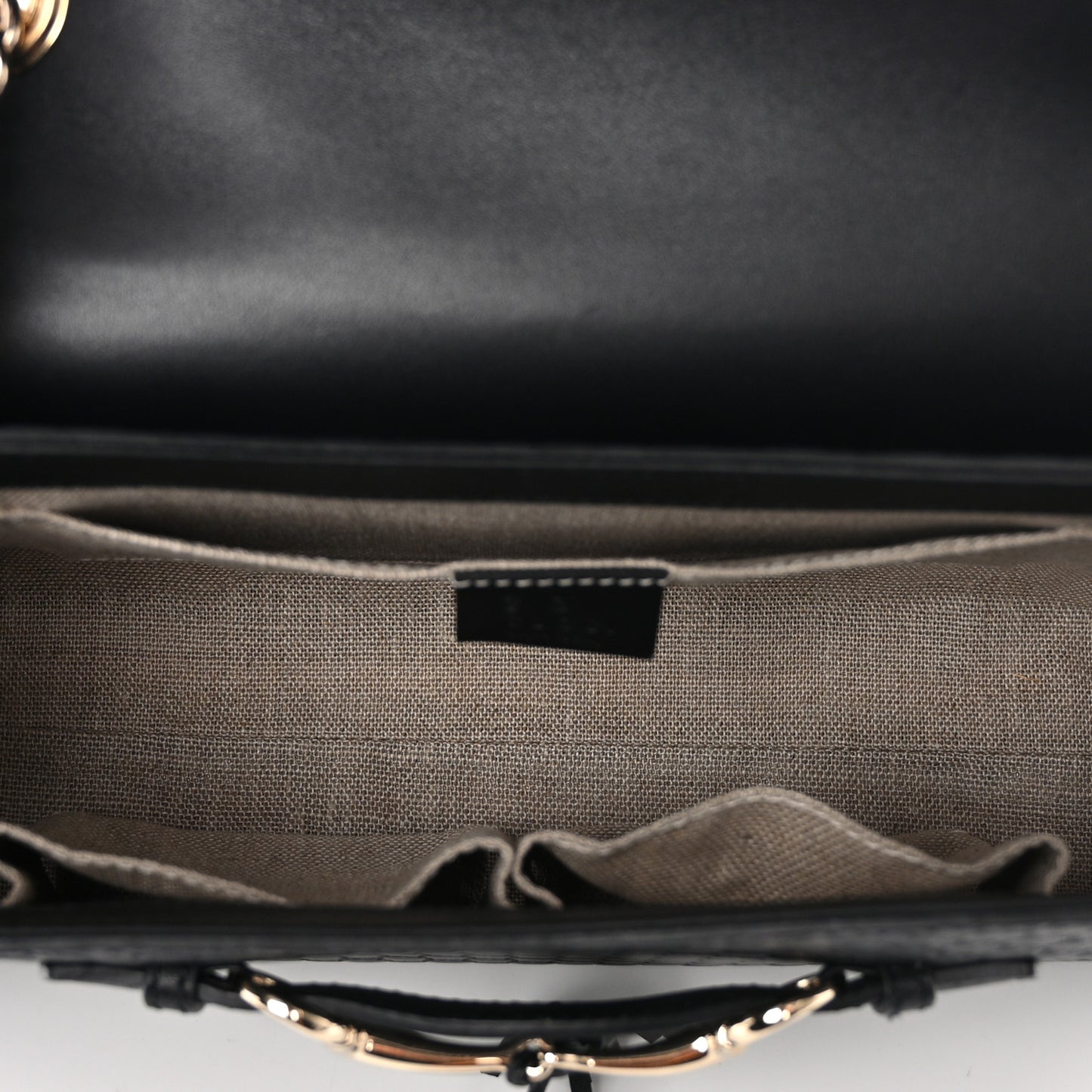 Microguccissima Medium Emily Chain Shoulder Bag Black