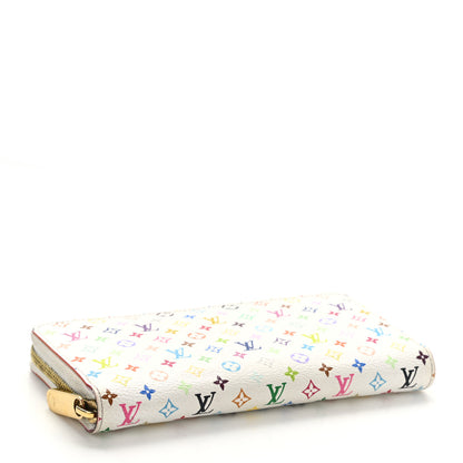 Louis Vuitton Monogram Multicolor Zippy Wallet White Litchi 4 of 7