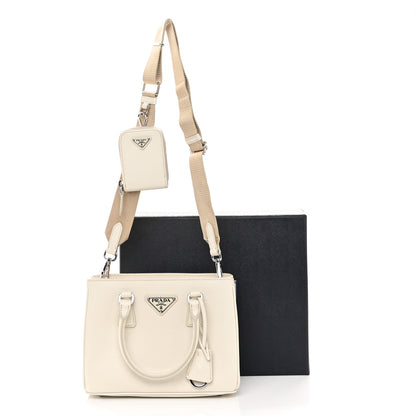 Prada Saffiano Lux Micro Galleria Shoulder Bag Talco 11 of 11