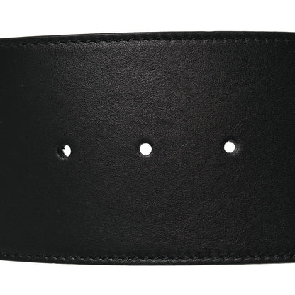 Gucci Moon Calfskin Pearl Double G 70mm Belt 90 36 Black Cream 3 of 6