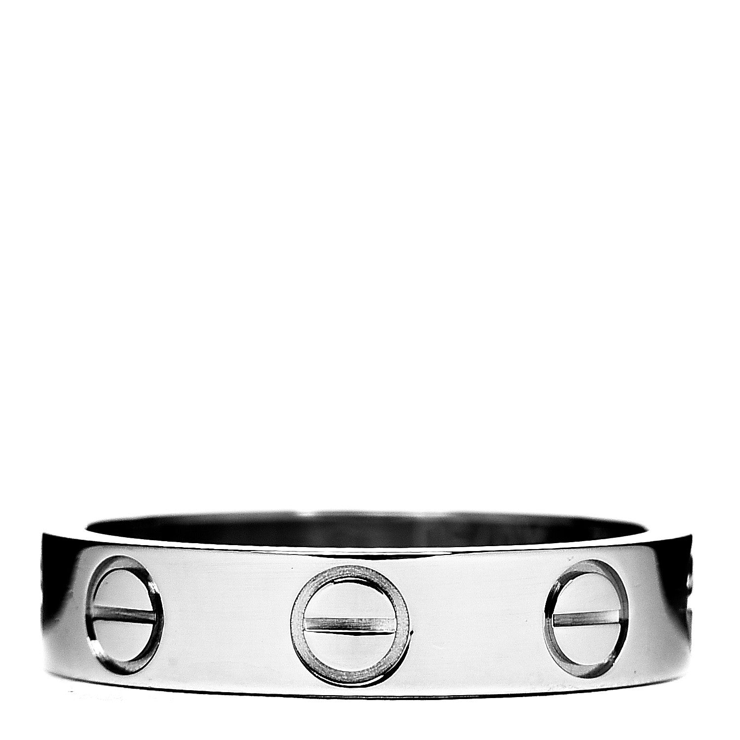 Cartier 18K White Gold 3.5mm LOVE Wedding Band Ring 44 3 1 of 4
