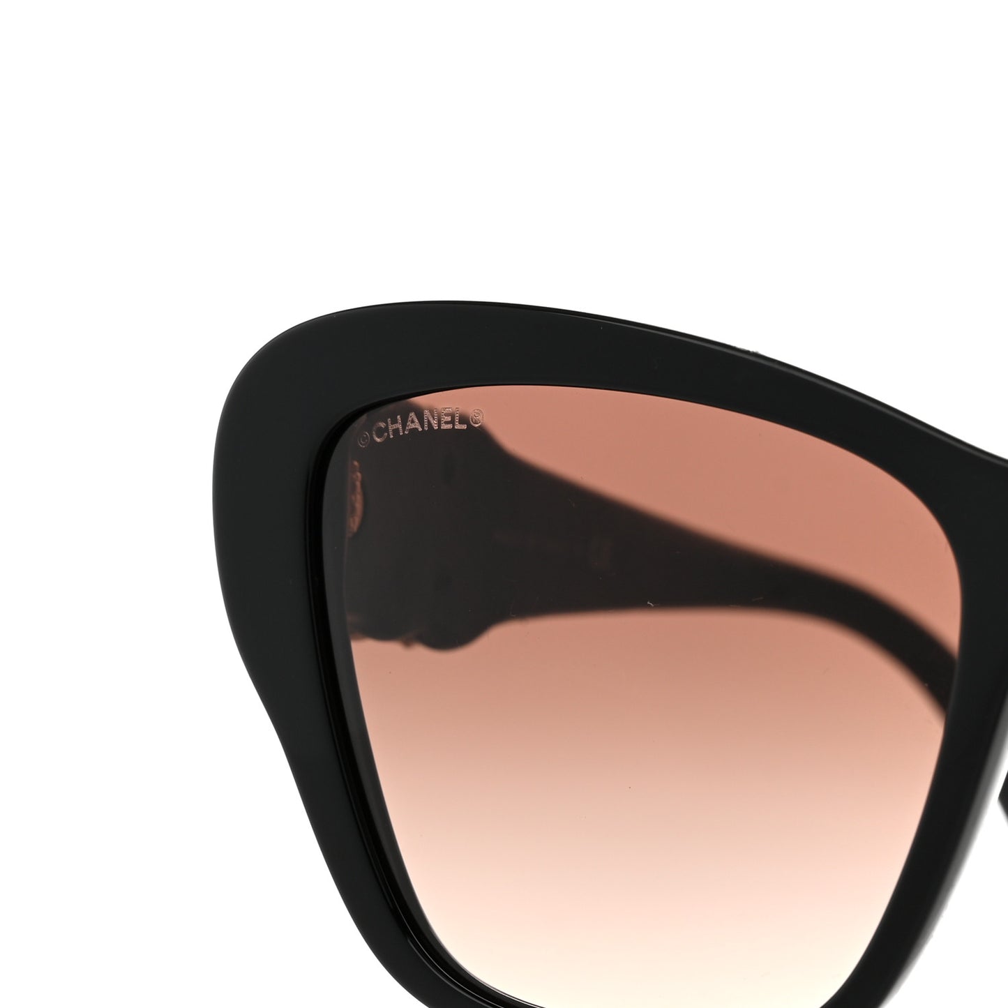 Acetate Lambskin CC Sunglasses 5457-Q-A Black