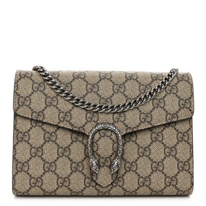 Gucci GG Supreme Monogram Mini Dionysus Chain Wallet Beige Taupe 1 of 12