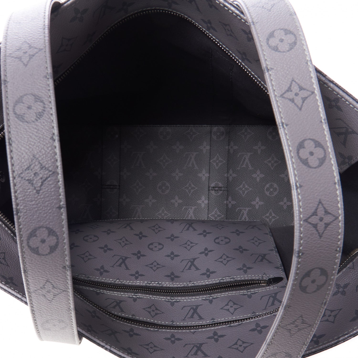 Louis Vuitton Monogram Eclipse Cabas Zippe GM Black 6 of 8
