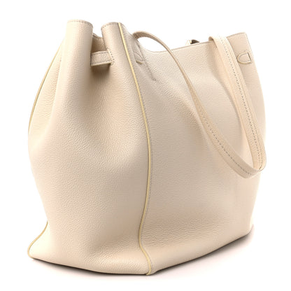 Celine Soft Grained Calfskin Small Belt Cabas Phantom Vanilla 3 of 11