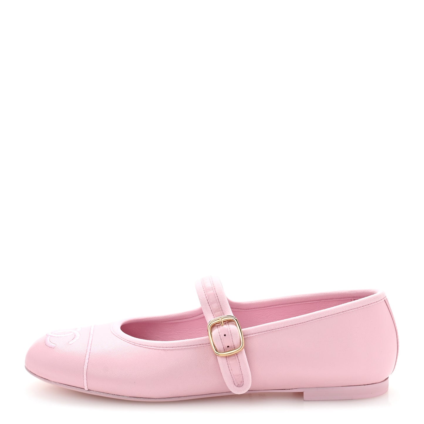 Lambskin Mary Jane Flats 36.5 Light Pink