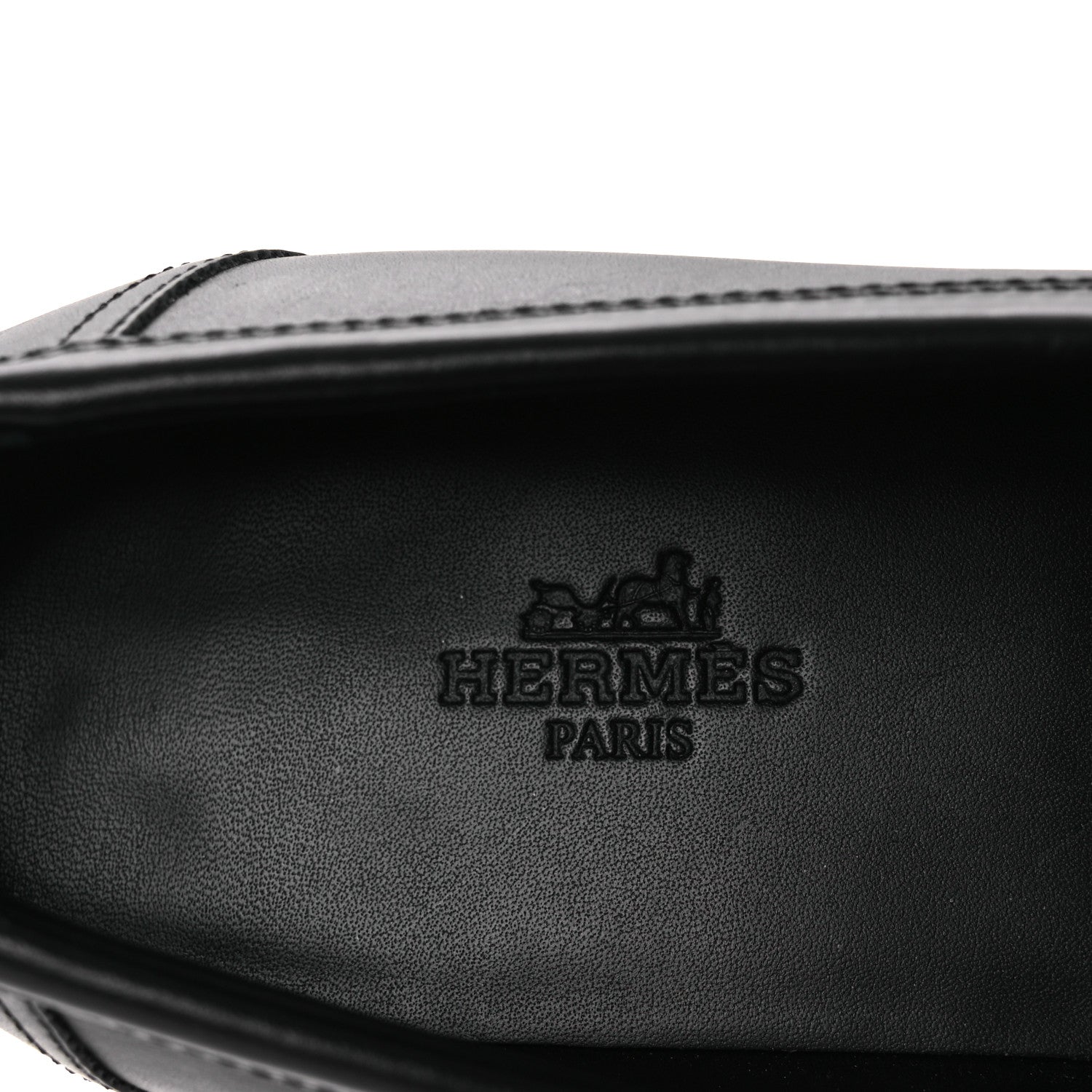 Hermes Calfskin Womens Hot Loafer 37 Black 9 of 13
