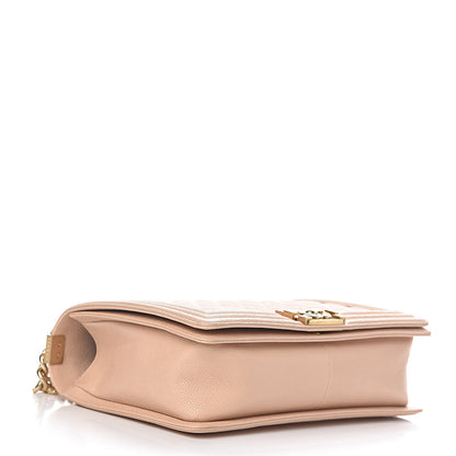 Chanel Caviar Quilted New Medium Boy Flap Beige Clair 4 of 10