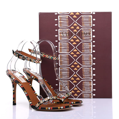 Valentino Garavani Calfskin Hand Painted Ankle Strap Sandals 39.5 Multicolor 9 of 9