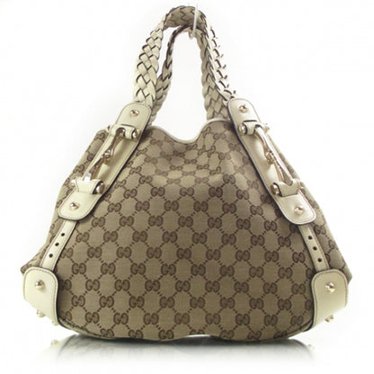 Gucci Canvas Leather Medium Pelham Tote 1 of 10