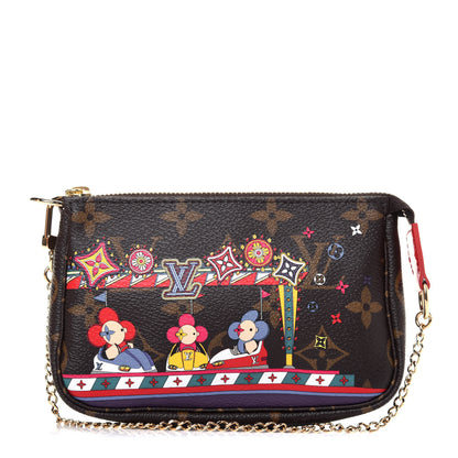 Louis Vuitton Monogram 2020 Christmas Animation Bumper Cars Mini Pochette Accessories Coquelicot 1 of 10