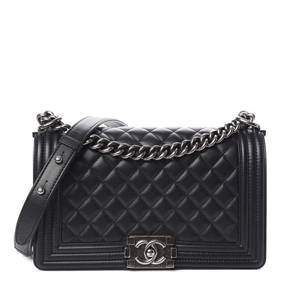 Chanel Calfskin Quilted Medium Boy Flap Black 1 of 11