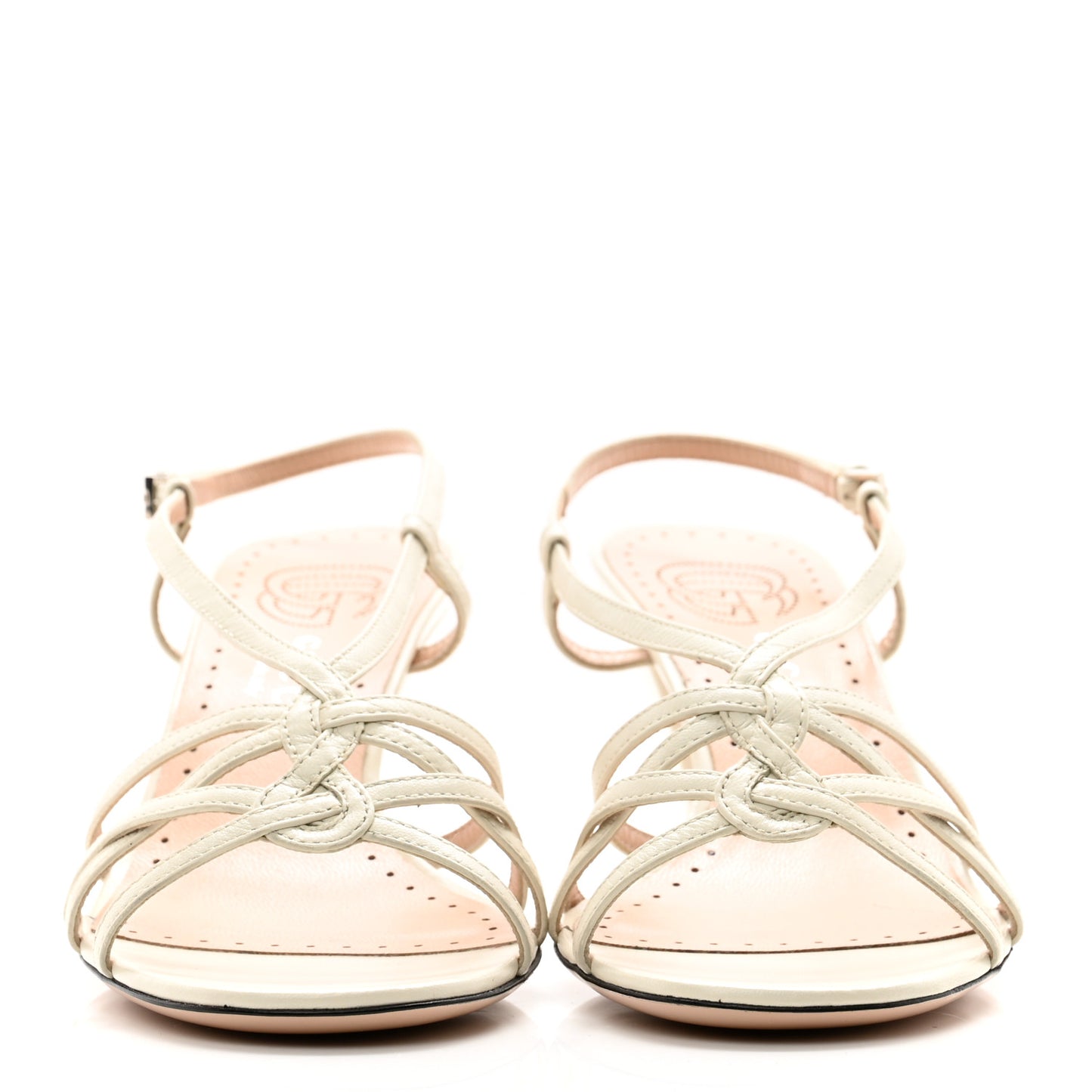 Malaga Kid Zumi Mid Heel Slide Sandals 37.5 Dusty White