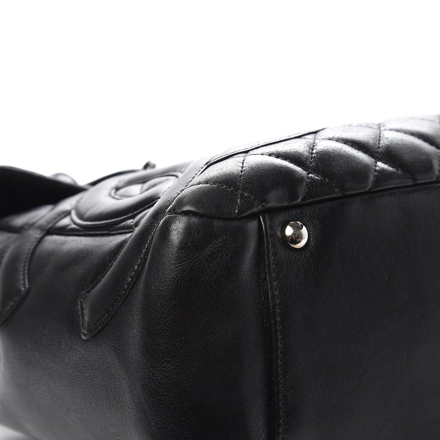 Chanel Calfskin Quilted Large Cambon Flap Black 9 of 12