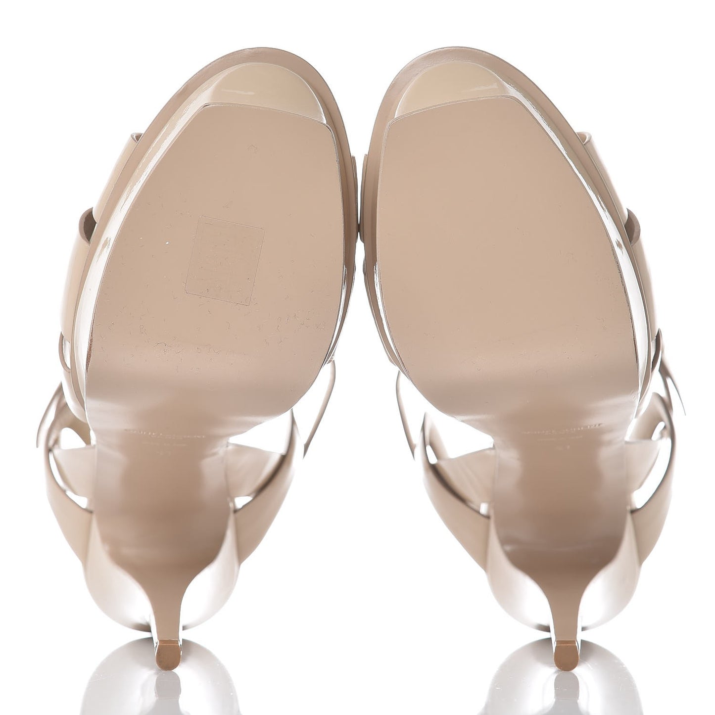 Patent Tribute 105 Platform Sandals 41 Nude Powder