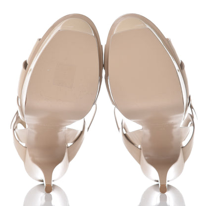 Saint Laurent Patent Tribute 105 Platform Sandals 41 Nude Powder 5 of 8