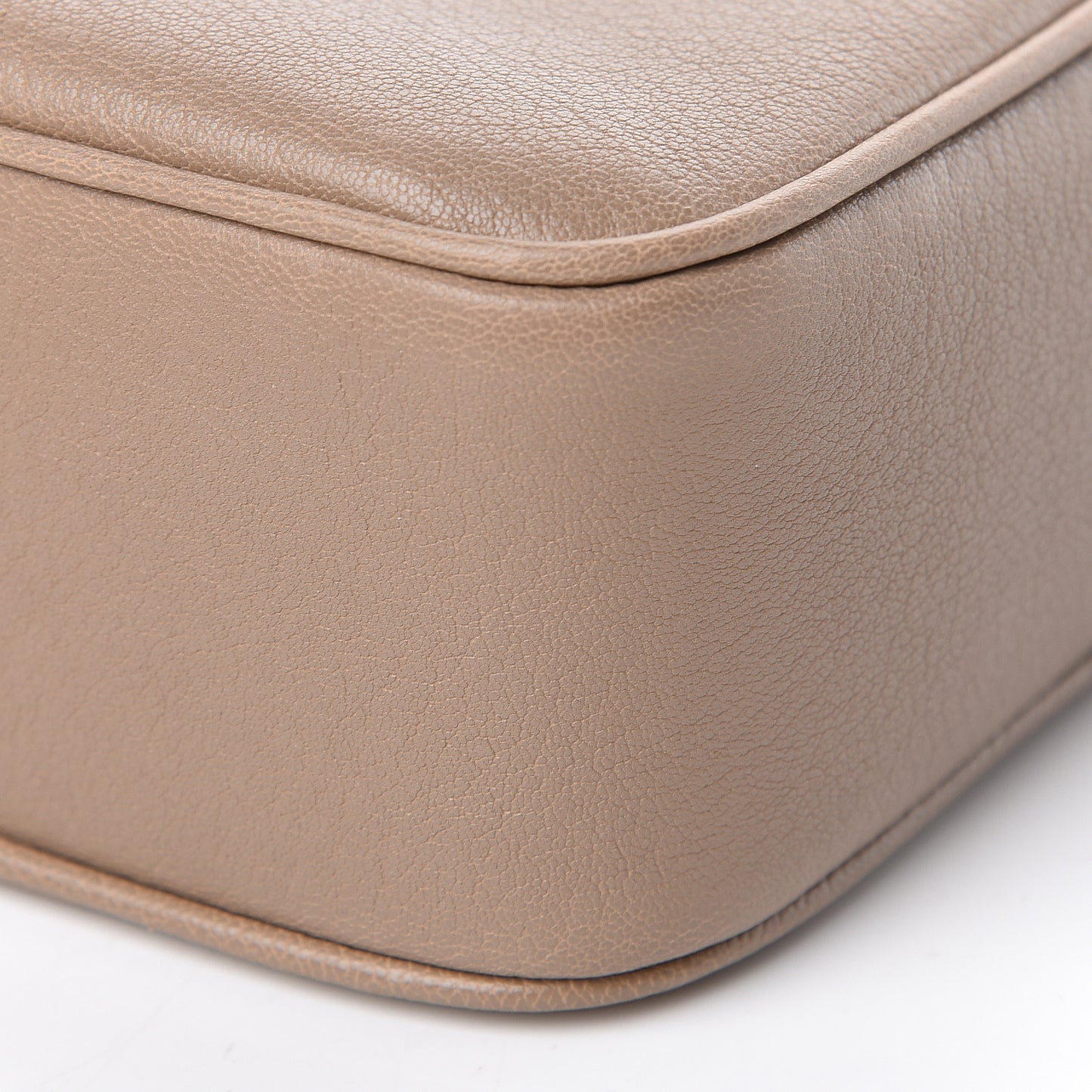 Lambskin Monogram Small Lou Camera Bag Dark Beige