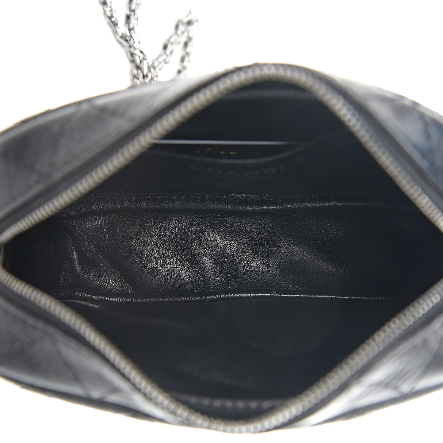 Aged Calfskin Quilted Mini Reissue Camera Case Black