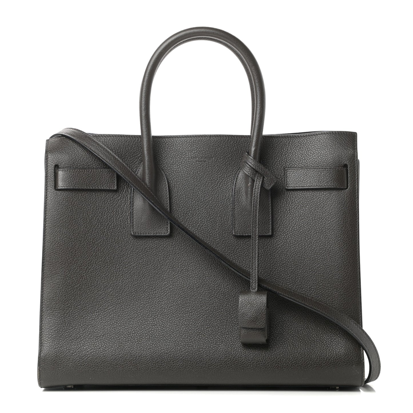 Grained Calfskin Small Sac De Jour Coal