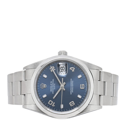 Rolex Stainless Steel 34mm Oyster Perpetual Date Watch Blue 15200 2 of 4