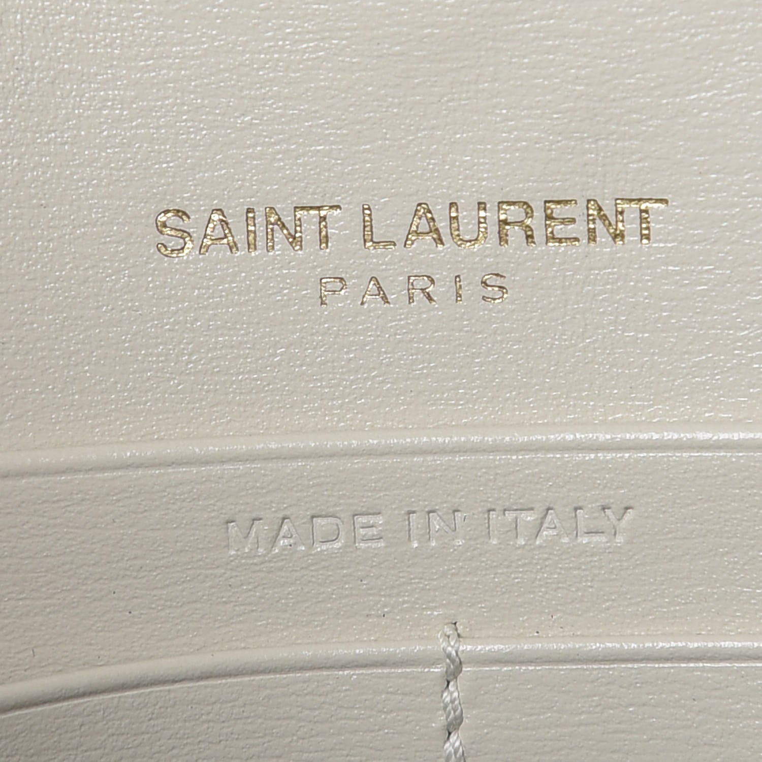 Saint Laurent Smooth Calfskin Monogram Sulpice Chain Wallet White 6 of 7
